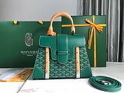 Goyard PM Saigon Structure Green Silver Hardware Bag - 1