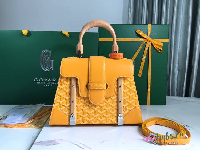 Goyard PM Saigon Structure Yellow Silver Hardware Bag - 1