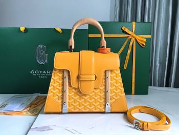 Goyard PM Saigon Structure Yellow Silver Hardware Bag