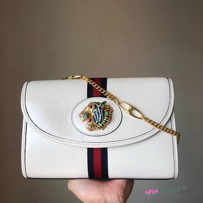 Gucci Rajah Small White Leather Bag - 1