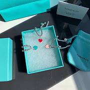 Tiffany silver heart bracelet ( red/ pink/ blue)  - 3
