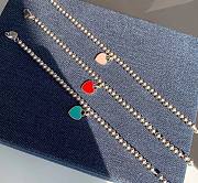 Tiffany silver heart bracelet ( red/ pink/ blue)  - 2