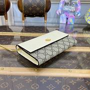 Gucci GG Marmont Chain White Wallet - 6