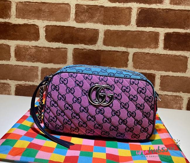 Gucci GG Marmont Multicolor Blue Canvas Bag - 1