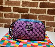 Gucci GG Marmont Multicolor Blue Canvas Bag - 1