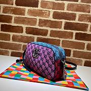 Gucci GG Marmont Multicolor Blue Canvas Bag - 6