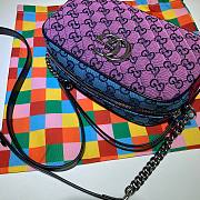 Gucci GG Marmont Multicolor Blue Canvas Bag - 5