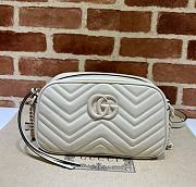 Gucci GG Marmont White Canvas Bag - 1