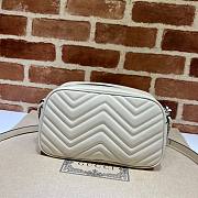 Gucci GG Marmont White Canvas Bag - 5