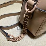 Gucci GG Marmont Beige Canvas Leather Bag - 4