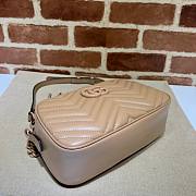 Gucci GG Marmont Beige Canvas Leather Bag - 3