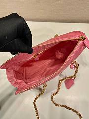 Prada Pink Quilted Tessuto Nylon Shopper Tote - 2