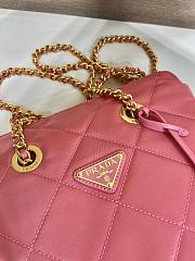 Prada Pink Quilted Tessuto Nylon Shopper Tote - 4