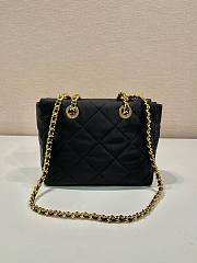 Prada Black Quilted Tessuto Nylon Shopper Tote - 5