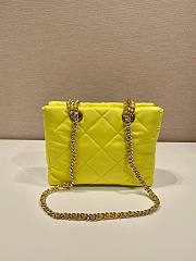 Prada Yellow Quilted Tessuto Nylon Shopper Tote - 6