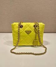 Prada Yellow Quilted Tessuto Nylon Shopper Tote - 1