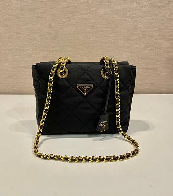 Prada Black Quilted Tessuto Nylon Shopper Tote