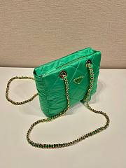 Prada Green Quilted Tessuto Nylon Shopper Tote  - 4