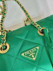 Prada Green Quilted Tessuto Nylon Shopper Tote  - 3