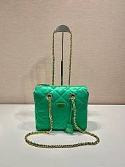 Prada Green Quilted Tessuto Nylon Shopper Tote  - 2