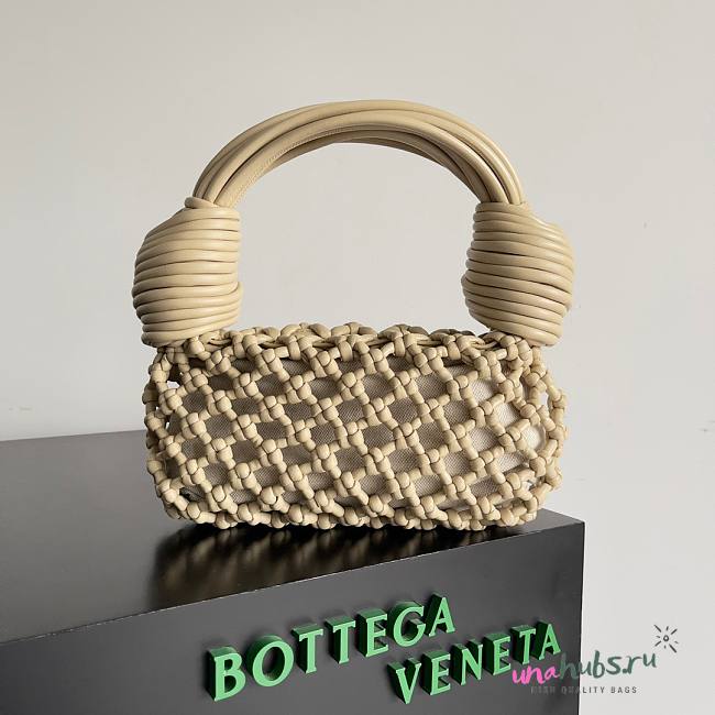 Bottega Veneta Beige Double Knot Top Handle Bag - 1