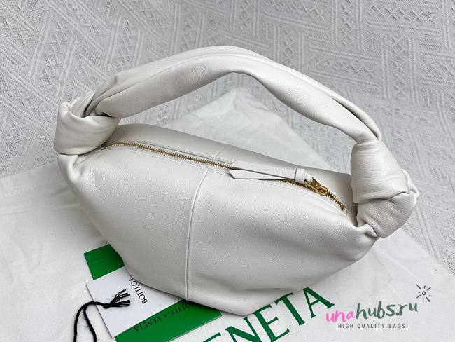 Bottega Veneta Jodie Double Knot White Leather Bag - 1