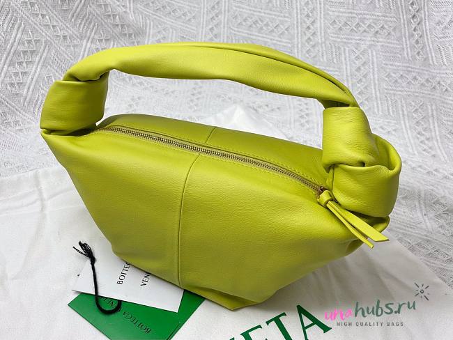 Bottega Veneta Jodie Double Knot Green Leather Bag - 1