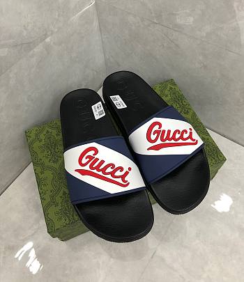 Gucci unisex blue slippers 