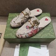 Gucci white flower leather mulles - 1