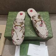 Gucci white flower leather mulles - 3