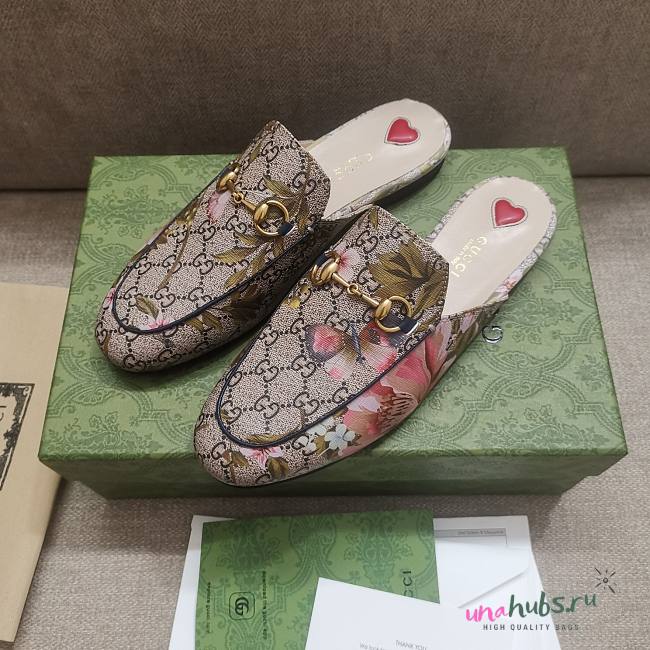 Gucci flower leather mulles - 1