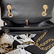 Chanel 23S vintage double flap black lambskin small bag - 3