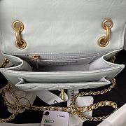 Chanel 23S vintage double flap white lambskin small bag - 3