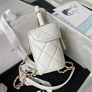 Chanel Small Vanity White Lambskin Case - 6