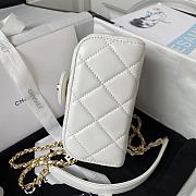 Chanel Small Vanity White Lambskin Case - 5