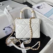 Chanel Small Vanity White Lambskin Case - 2