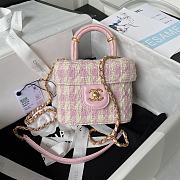 Chanel Small Vanity Pink Tweed Case - 1