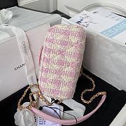 Chanel Small Vanity Pink Tweed Case - 6