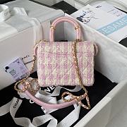 Chanel Small Vanity Pink Tweed Case - 4