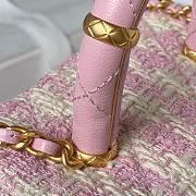 Chanel Small Vanity Pink Tweed Case - 5