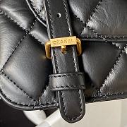 Chanel black leather backpack  - 3