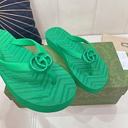 Gucci GG green slippers - 3