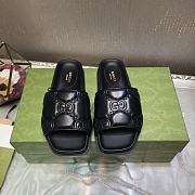 Gucci GG canvas leather slippers - 5