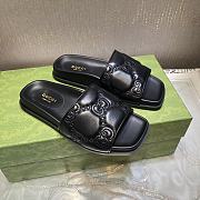 Gucci GG canvas leather slippers - 3