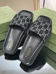 Gucci GG monogram black slippers - 5