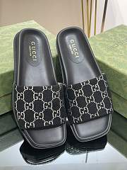 Gucci GG monogram black slippers - 6