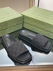 Gucci GG monogram black slippers 02 - 6