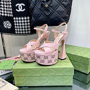 Gucci Pink Interlocking G Studs 15cm Heel - 4