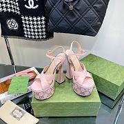 Gucci Pink Interlocking G Studs 15cm Heel - 3