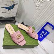 Gucci pink GG leather slippers - 4